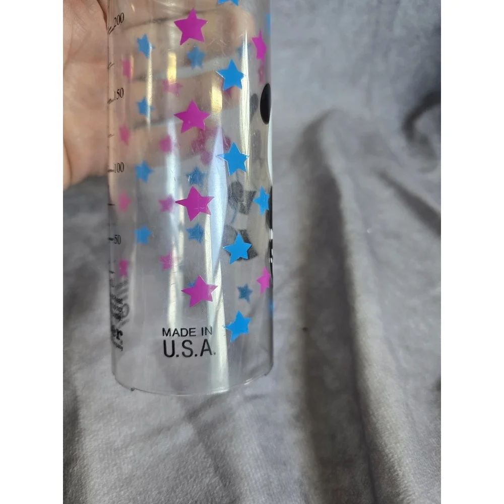 VTG 1989 Gerber Decorator Nurser Plastic Baby Bottle 8oz Panda Stars Shell Only